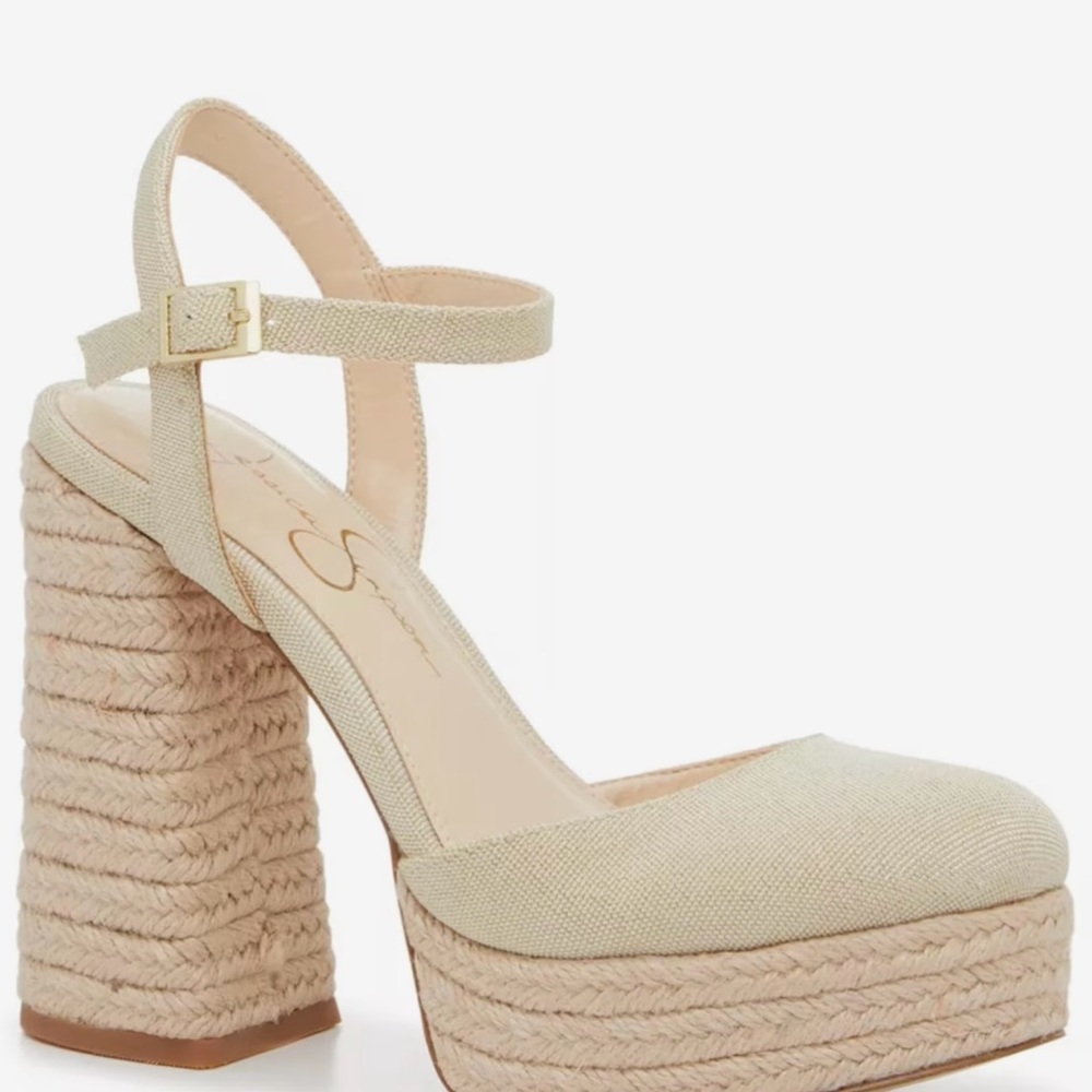 Jessica Simpson Cream Platform Heels